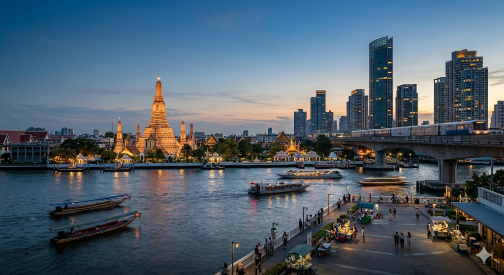 Bangkok skyline with Wat Arun temple, representing the world's most visited city in the 2026 Euromonitor Index - Latest Travel News