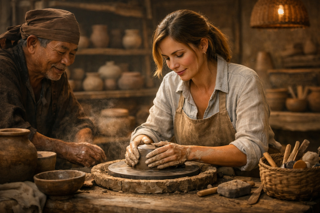Traveler participating in a high end artisan workshop representing 2026 experiential travel trends - Latest Travel News